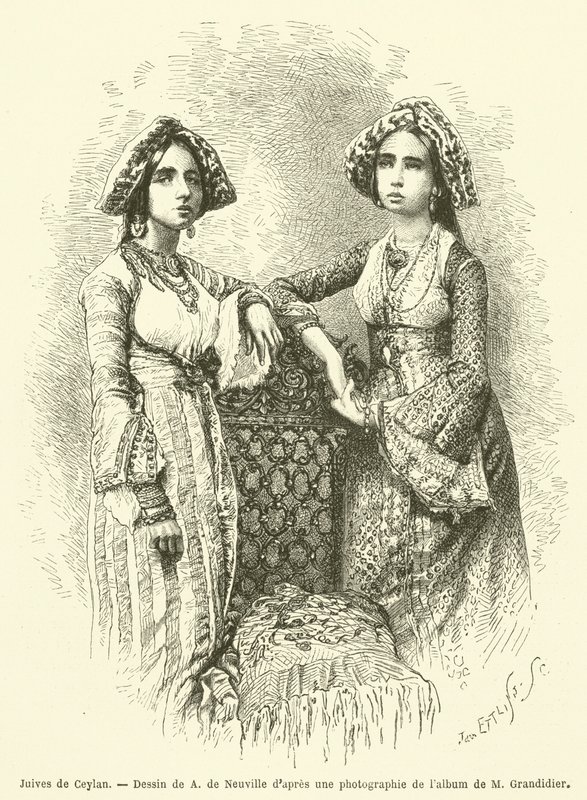 Jewesses of Ceylon (rytina) od French School