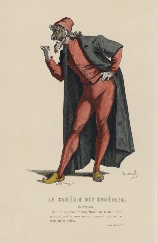 La Comedie Des Comedies, Pantalon (barevná rytina) od French School