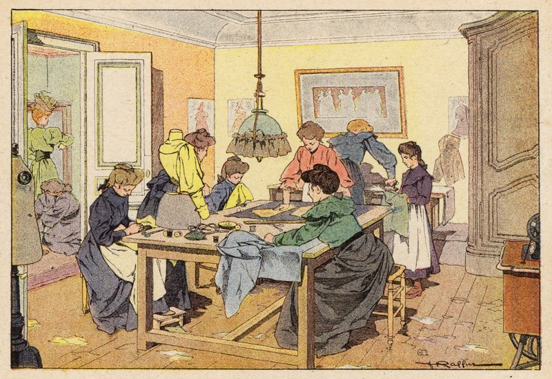 La Couturiere, The Couturier (barva lito) od French School