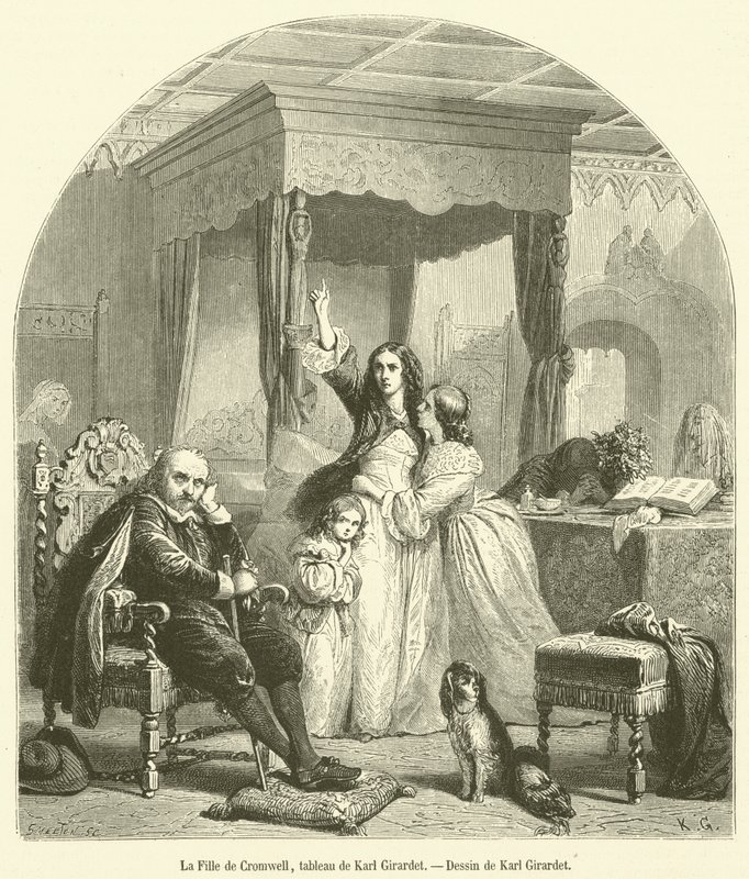 Cromwellova dcera (rytina) od French School