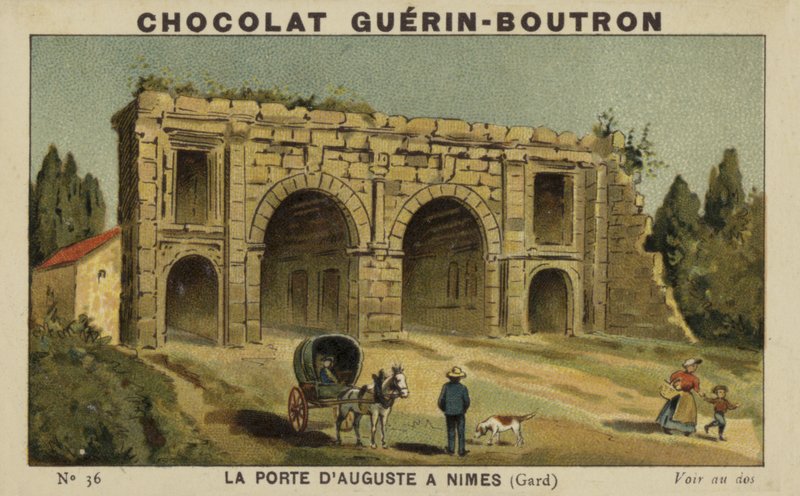 Porte dAuguste v Nimes, Gard od French School