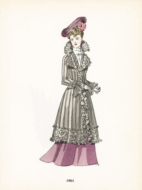 Dámská móda, 1901 od French School