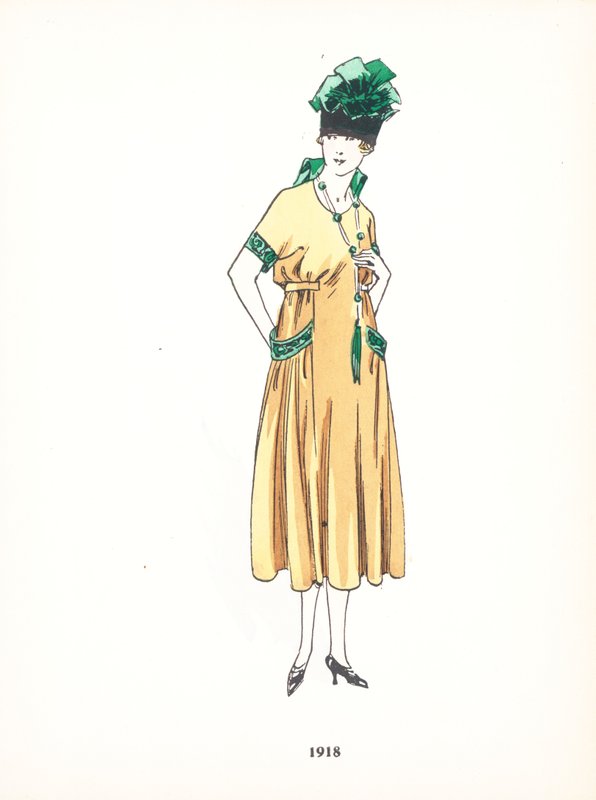 Dámská móda, 1918 od French School