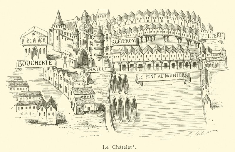 Le Chatelet (rytina) od French School