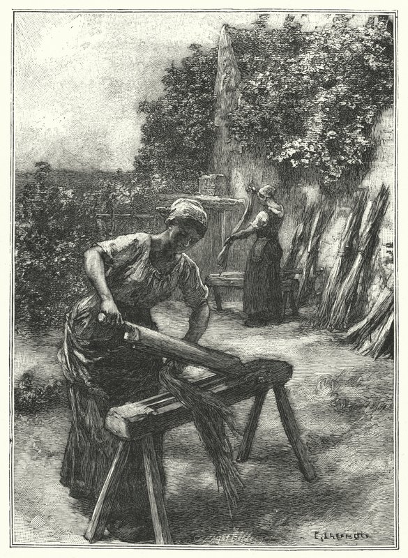 Scutching (rytí) od French School