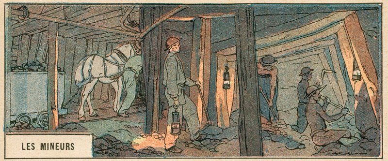 The Miners (barevné lito) od French School