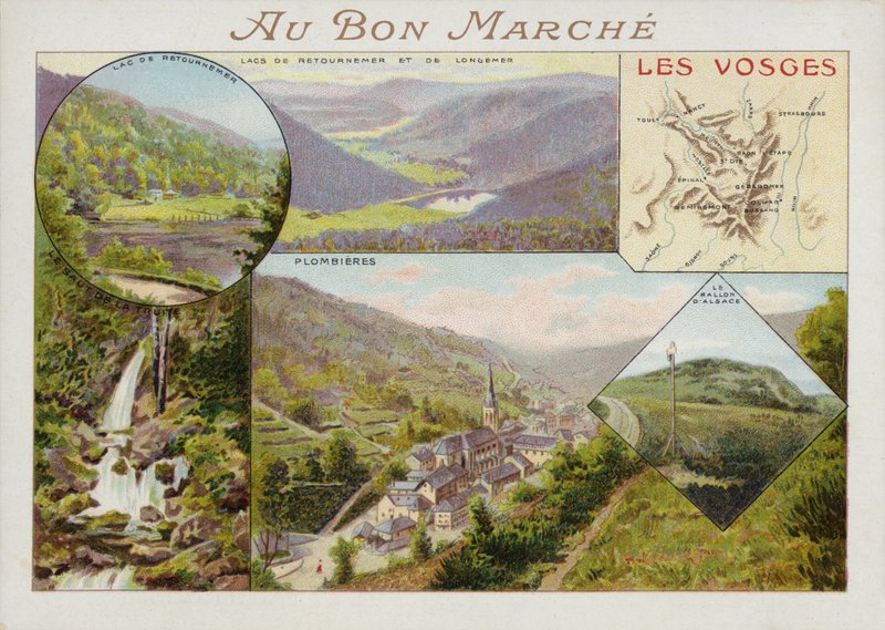 Vogézy, mapa od French School