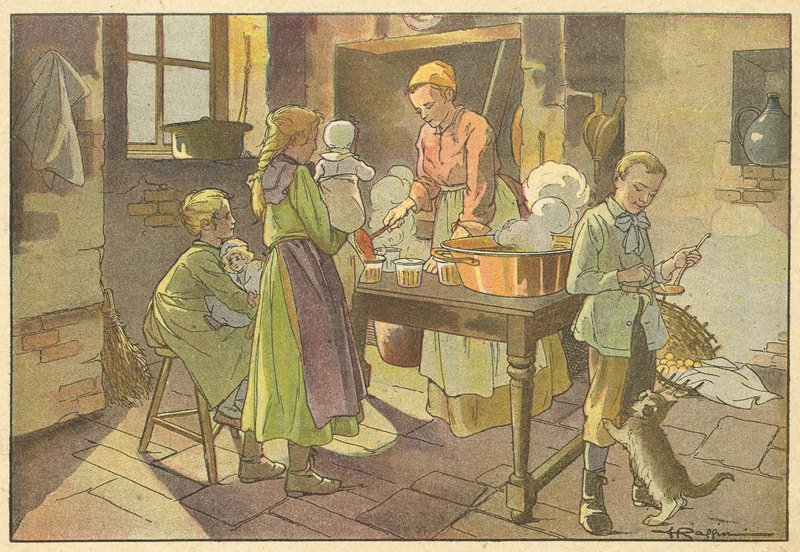 Džemy (barevná litografie) od French School