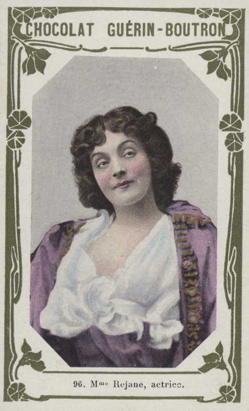 Madame Rejane, herečka (barevná fotografie) od French School