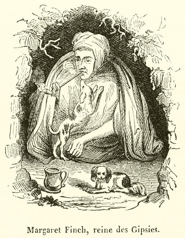Margaret Finch, reine des Gipsies (rytina) od French School