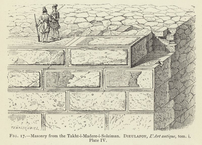 Zdivo z Takht-i-Madere-i-Soleiman od French School