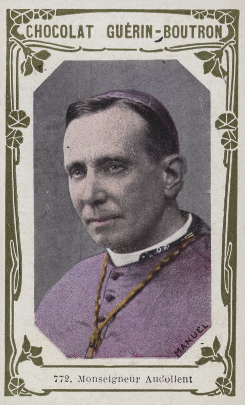 Monseigneur Audollent (barevná fotografie) od French School