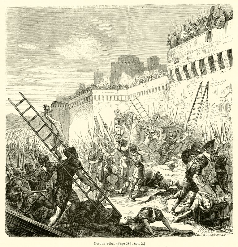 Mort de Seba (rytina) od French School