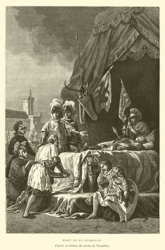 Death of Du Guesclin (rytina) od French School