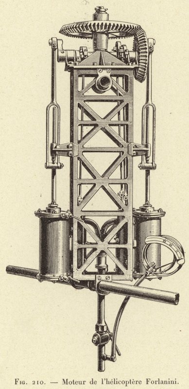 Forlanini Helicopter Engine (rytina) od French School