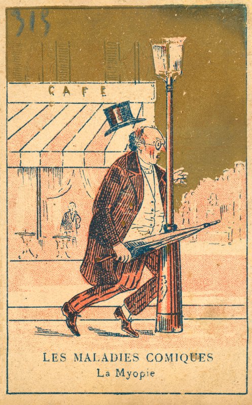 krátkozrakost (chromolitho) od French School