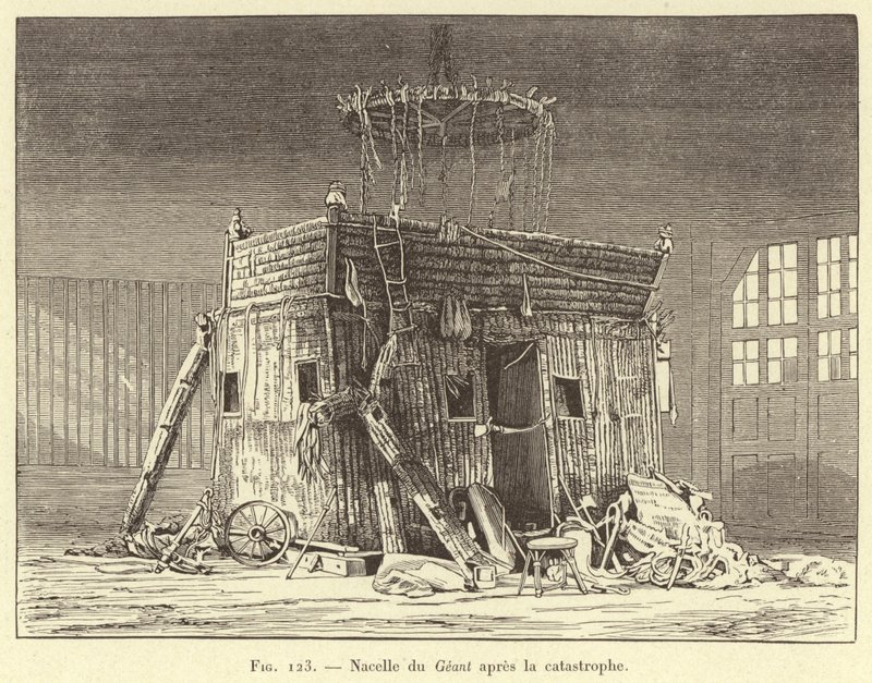 Nacelle du Geant po katastrofě (rytina) od French School