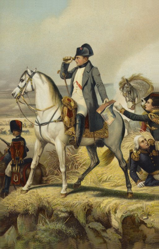 Napoleon I. ve Wagramu (barevná litografie) od French School