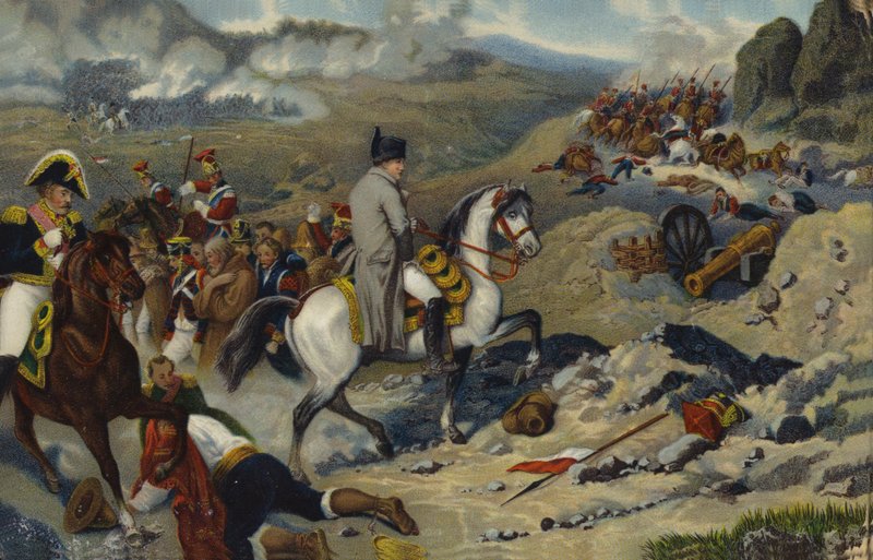 Napoleon I. ve Wagramu (barevná litografie) od French School