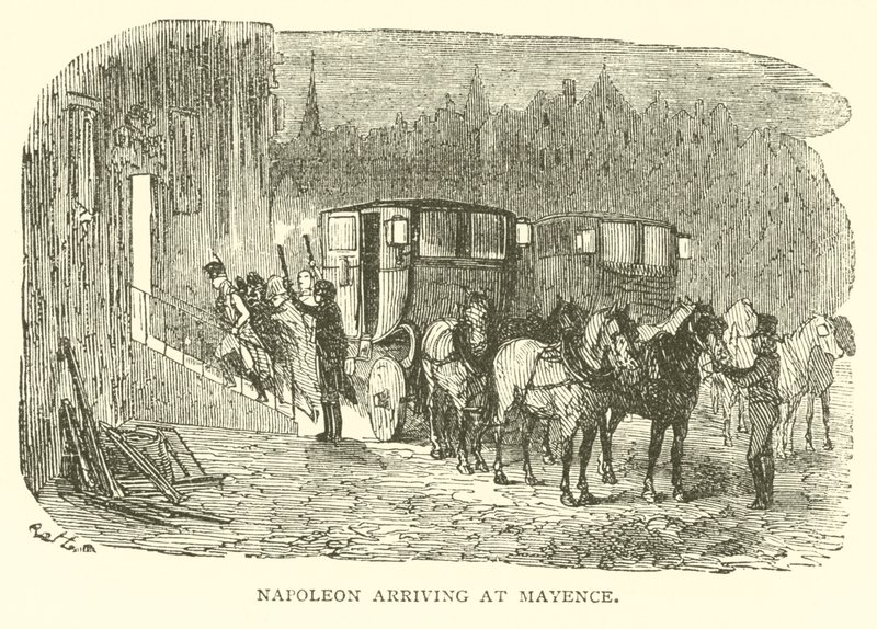 Napoleon přijíždějící do Mayence (rytina) od French School