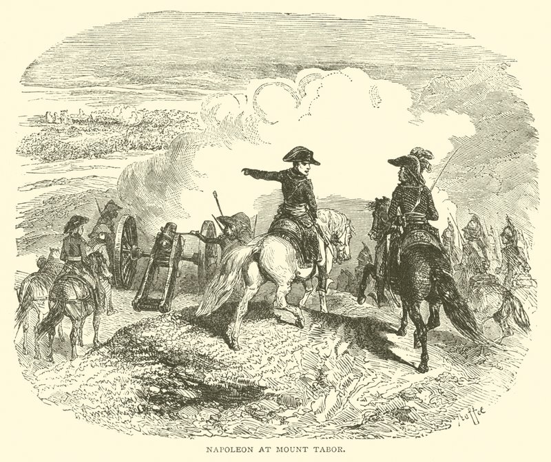 Napoleon na hoře Tábor (rytina) od French School