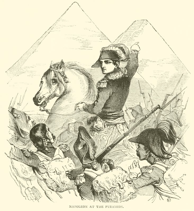 Napoleon u pyramid (rytina) od French School