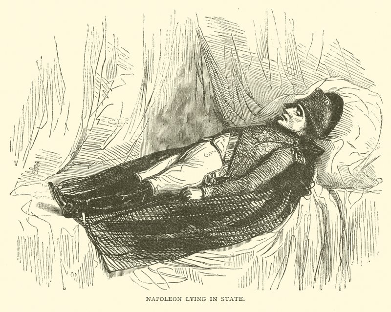 Napoleon ležící ve státě (rytina) od French School