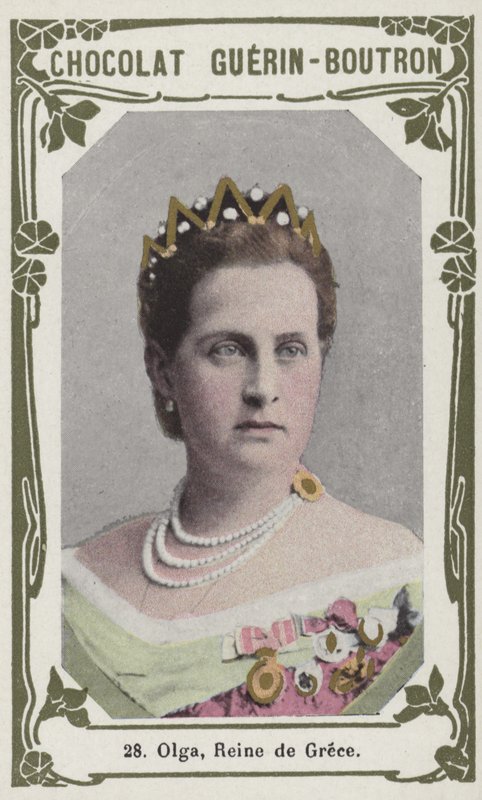 Olga, královna Řecka (barevné foto) od French School