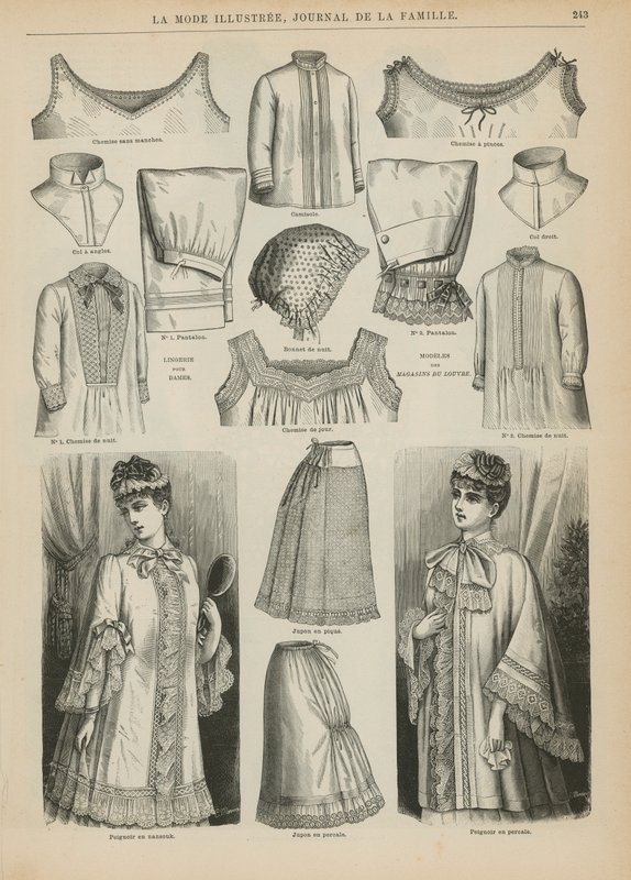 Stránka z La Mode Illustree, 1885 od French School