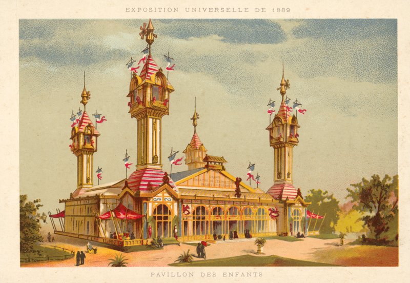 Pavilon dětí, výstava Universelle 1889, Paříž od French School