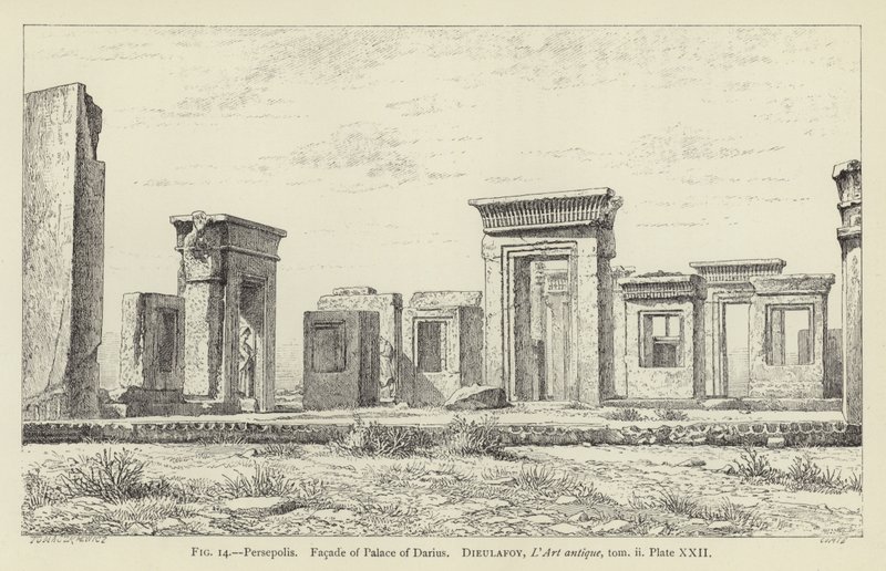 Persepolis, fasáda paláce Darius od French School
