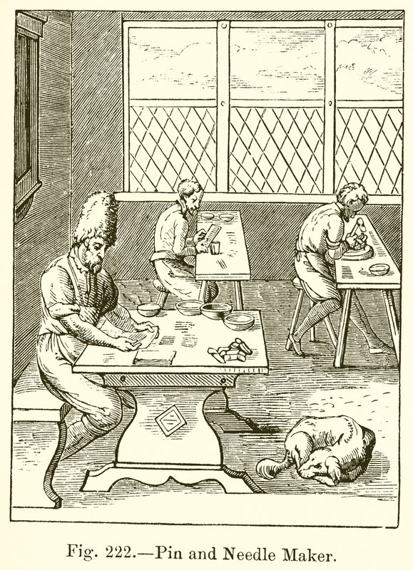 Výrobce špendlíků a jehel od French School