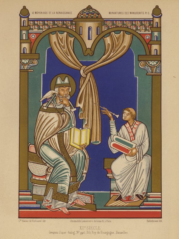 Papež Řehoř I. (chromolitho) od French School