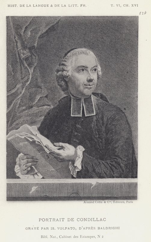 Portrét Condillacu (litho) od French School