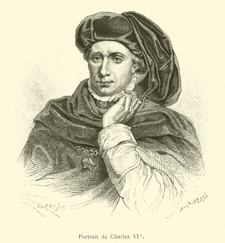 Portrét Karla VI. (rytina) od French School