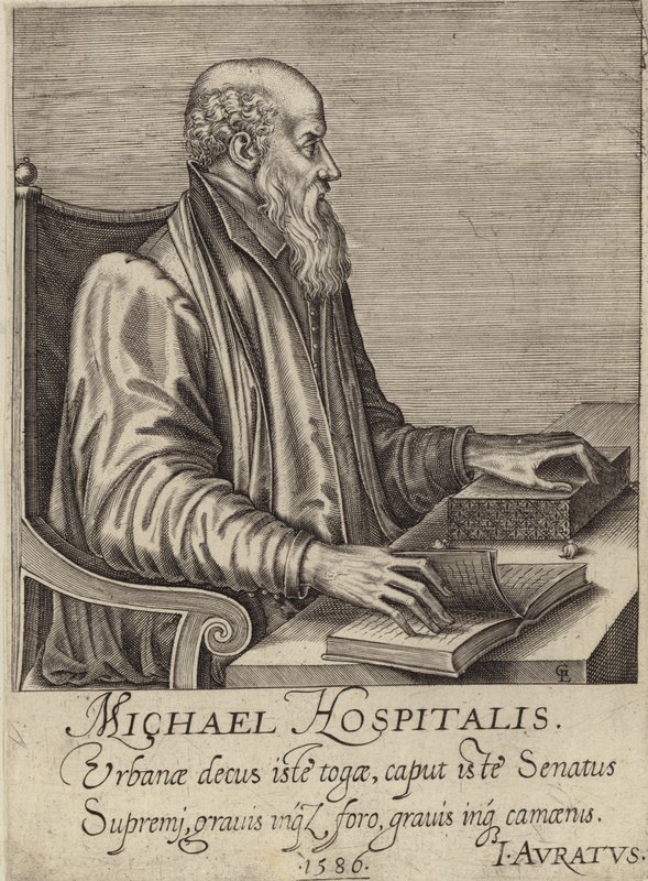 Portrét Michela de lHopital od French School