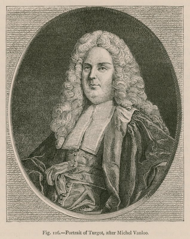 Portrét Turgota podle Michela Vanloo od French School