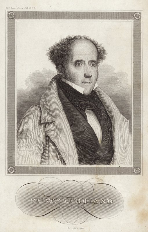 Portrét vikomta de Chateaubriand od French School