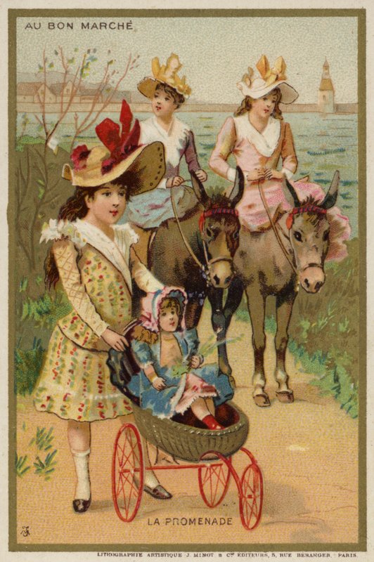 Promenáda (chromolitho) od French School