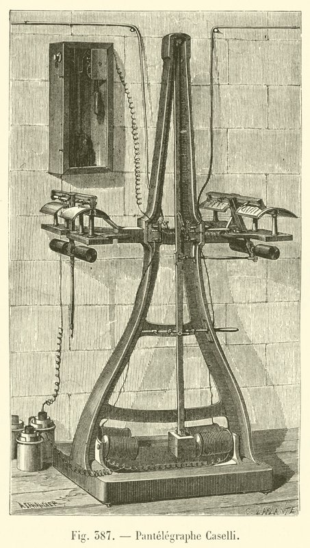 Puntelegraphe Caselli (rytina) od French School