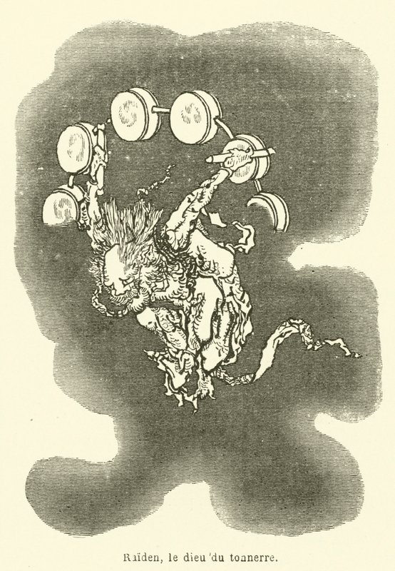 Raiden, Bůh hromu (rytina) od French School