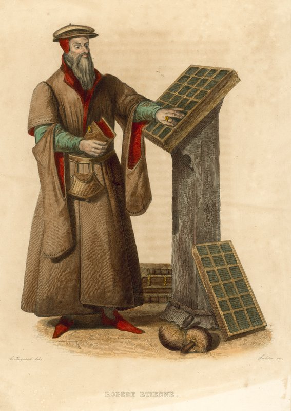 Robert Etienne (barevná rytina) od French School