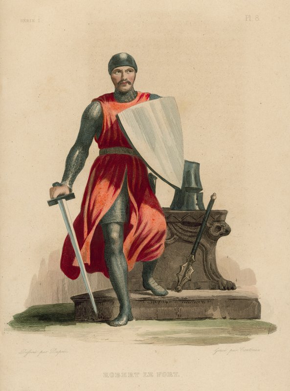 Robert le Fort (barevná rytina) od French School