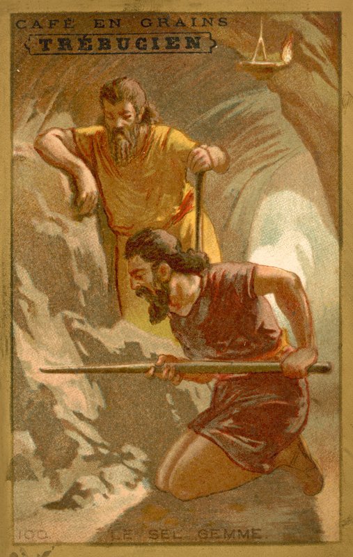 Kamenná sůl (chromolitho) od French School