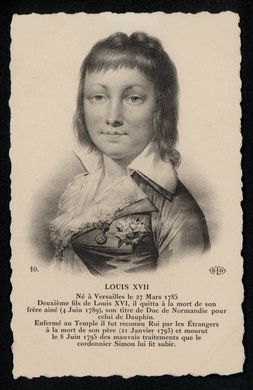 Roy Louis XVII (litho) od French School