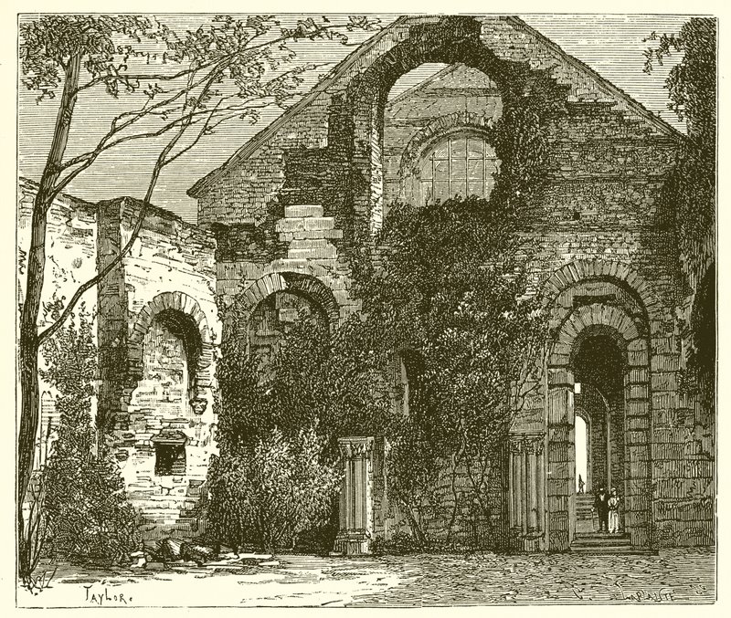 Ruiny Palais des Thermes od French School