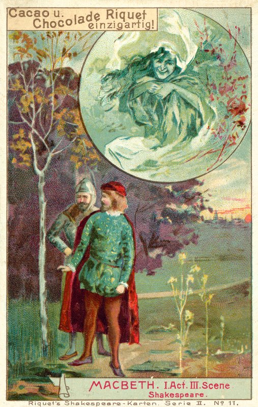 Scéna ze Shakespearovy hry Macbeth (chromolitho) od French School