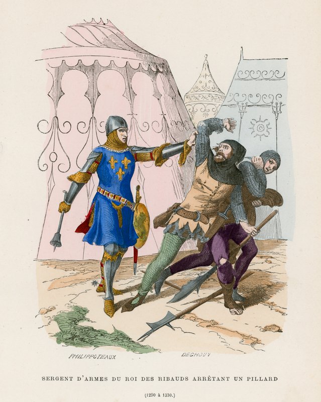 Sergeant of Arms zatýkání lupiče, 1290-1330 od French School