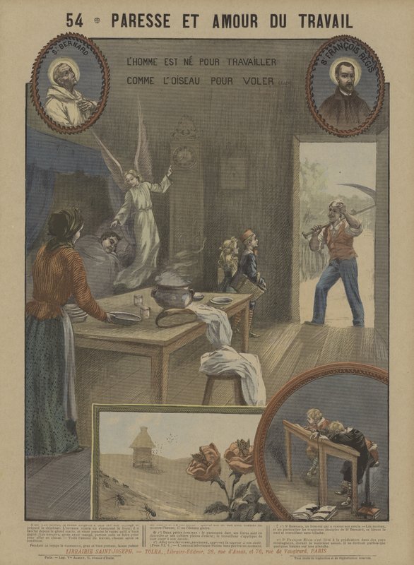 Lenost a pracovitost (barva lito) od French School