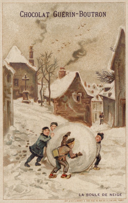 sněhová koule (chromolitho) od French School